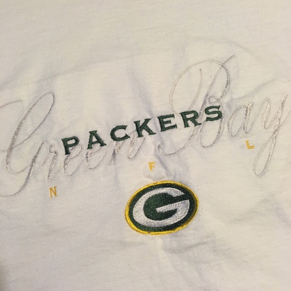 Vtg 90s Packers Spellout Graphic Tee L - Picture 3 of 7